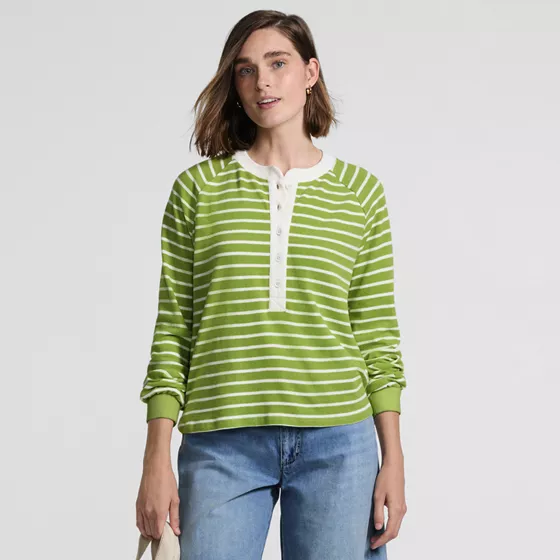 Women's Long Sleeve Mariner Henley - primary