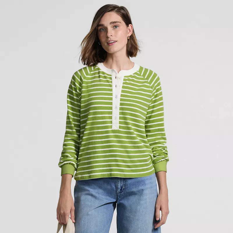 Women's Long Sleeve Mariner Henley, alternative image