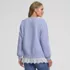 Women's Long Sleeve Serious Sweats Lace Hem Crew Neck Tunic Sweatshirt, Back