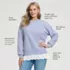 Women's Long Sleeve Serious Sweats Lace Hem Crew Neck Tunic Sweatshirt, alternative image