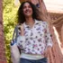 Women's Long Sleeve Waffle Button Up Henley, alternative image
