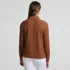 Women's Long Sleeve Waffle Button Up Henley, Back
