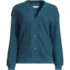 Women's Long Sleeve Waffle V-neck Cardigan, Front