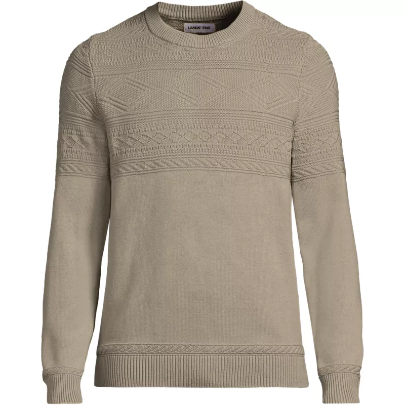 Men's Long Sleeve Drifter Guernsey Sweater, Front