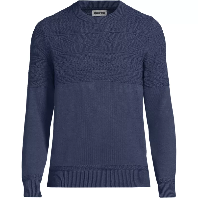 Men's Long Sleeve Drifter Guernsey Sweater, Front