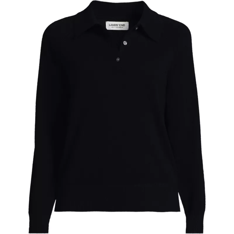 Women's Cashmere Polo Sweater, Front