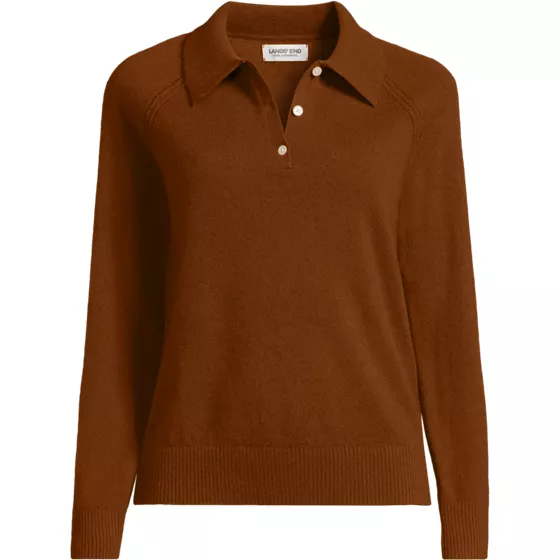 Women's Cashmere Polo Sweater - primary