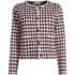 Women's Fine Gauge Cotton Jacquard Blazer Sweater, Front