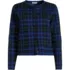 Women's Fine Gauge Cotton Jacquard Blazer Sweater, Front