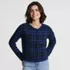 Women's Fine Gauge Cotton Jacquard Blazer Sweater, Front