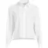 Women's Boxy Cropped No Iron Pintuck Ruffle Collar Shirt, Front