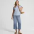 Women's Cap Sleeve Supima Cotton Crew Neck Tee, alternative image
