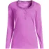 Women's Long Sleeve Variegated Micro Rib Lace Trim Scoop Neck Top, Front