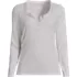 Women's Long Sleeve Variegated Micro Rib Lace Trim Scoop Neck Top, Front
