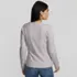 Women's Long Sleeve Variegated Micro Rib Lace Trim Scoop Neck Top, Back