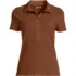 Women's Short Sleeve Micro Rib Woven Collar Polo, Front