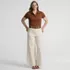 Women's Short Sleeve Micro Rib Woven Collar Polo, alternative image