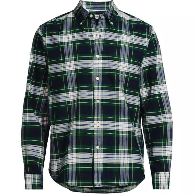 Men's Big Long Sleeve Classic Fit Sail Rigger Oxford Shirt, Front