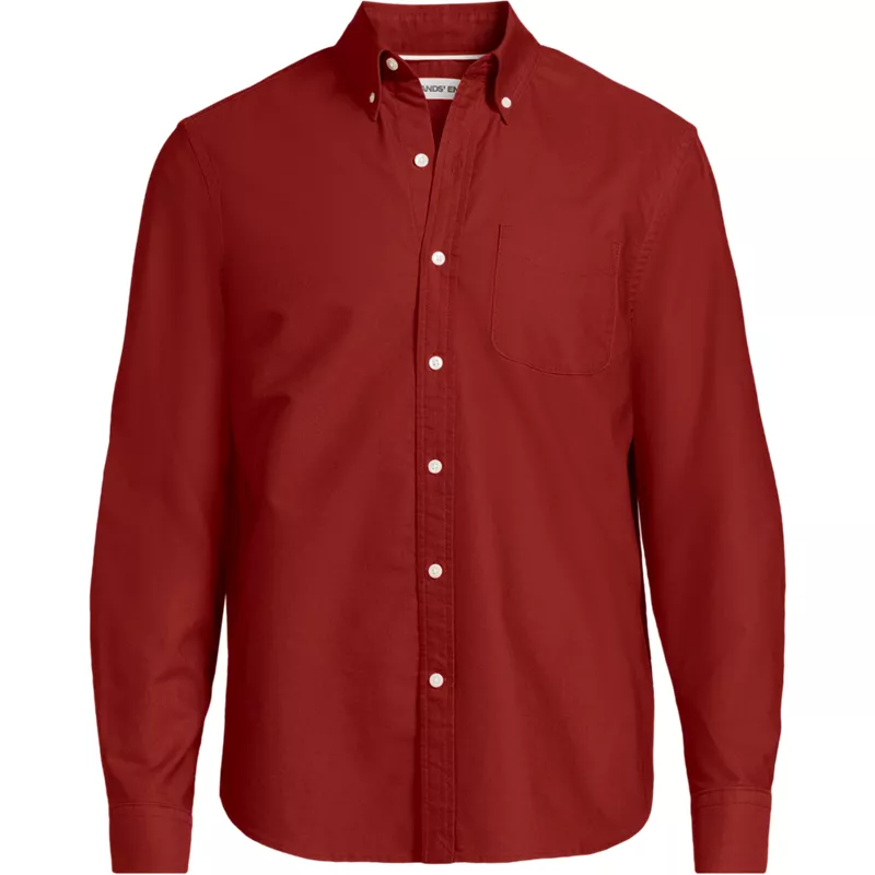 Men's Long Sleeve Classic Fit Sail Rigger Oxford Shirt, Front