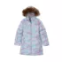 Girls Fleece Lined Printed Parka, alternative image