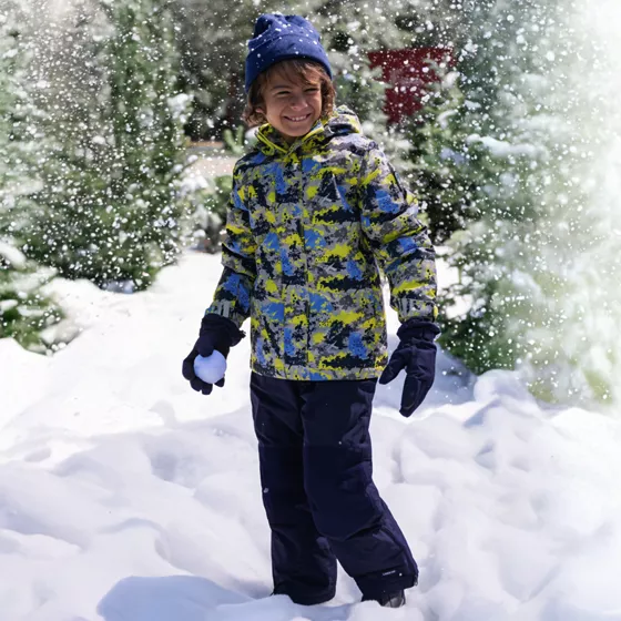 Kids Iron Knee Insulated Winter Snow Bibs - primary