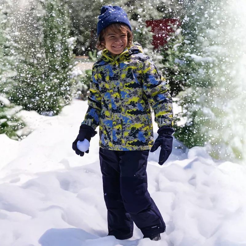 Kids Iron Knee Insulated Winter Snow Bibs, alternative image
