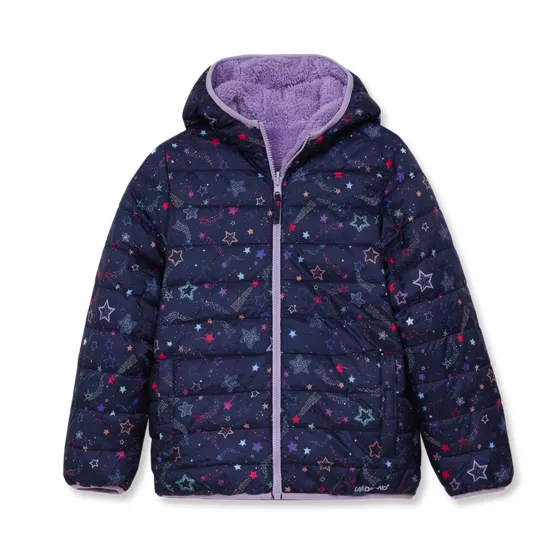Girls FeatherFree Reversible Hooded Jacket - primary