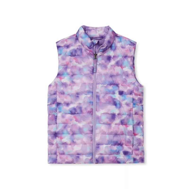 Kids FeatherFree Insulated Packable Printed Vest, alternative image