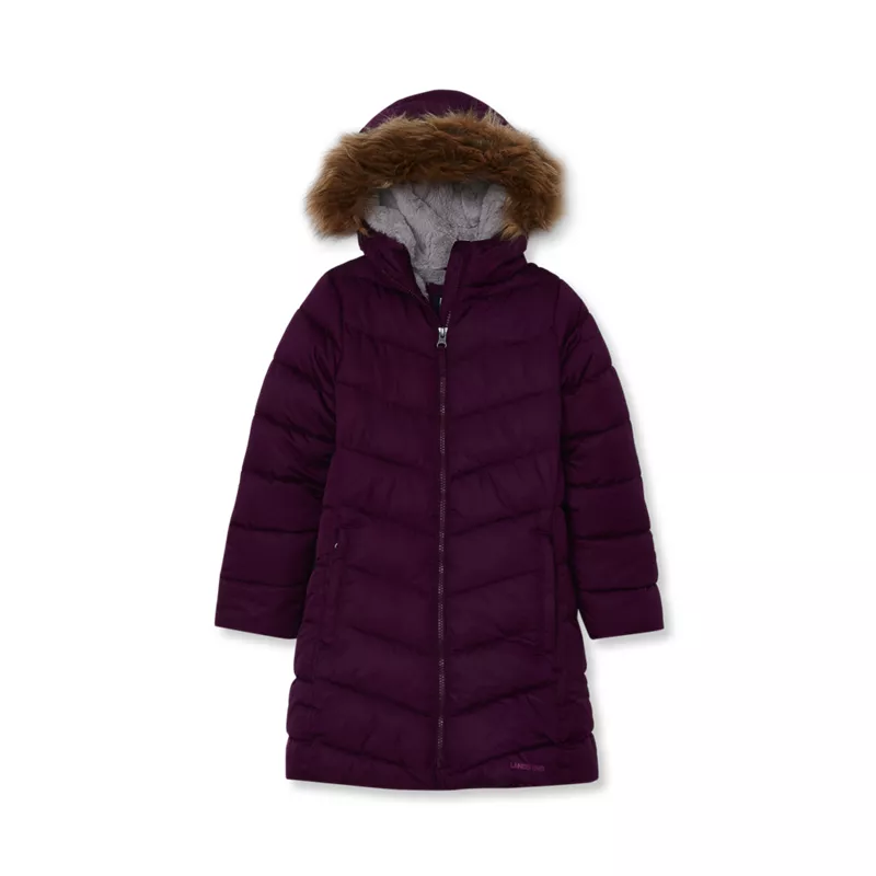 Girls Fleece Lined Parka, alternative image