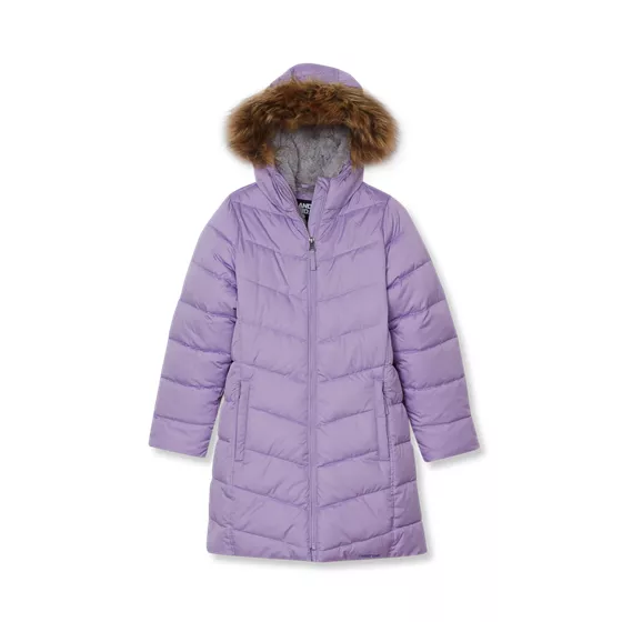 Girls Fleece Lined Parka - primary