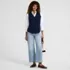 Women's Cotton Milano V-neck Vest Sweater, alternative image