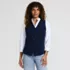 Women's Cotton Milano V-neck Vest Sweater, Front