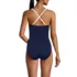 Women's SlenderSuit Pleated Low Leg One Piece Swimsuit, Back