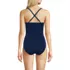 Women's SlenderSuit Pleated Low Leg One Piece Swimsuit, Back
