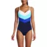 Women's SlenderSuit Pleated Low Leg One Piece Swimsuit, Front