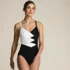 Women's SlenderSuit Pleated Low Leg One Piece Swimsuit, alternative image