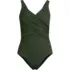 Women's Plus Size SlenderSuit Wrap One Piece Swimsuit, Front