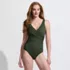 Women's Petite SlenderSuit Wrap One Piece Swimsuit, Front