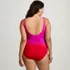 Women's Plus Size SlenderSuit Wrap One Piece Swimsuit, Back