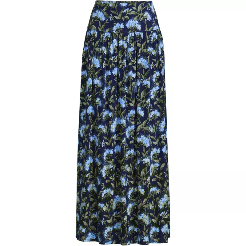 Women's Plus Size Silky Knit Maxi Skirt, Front