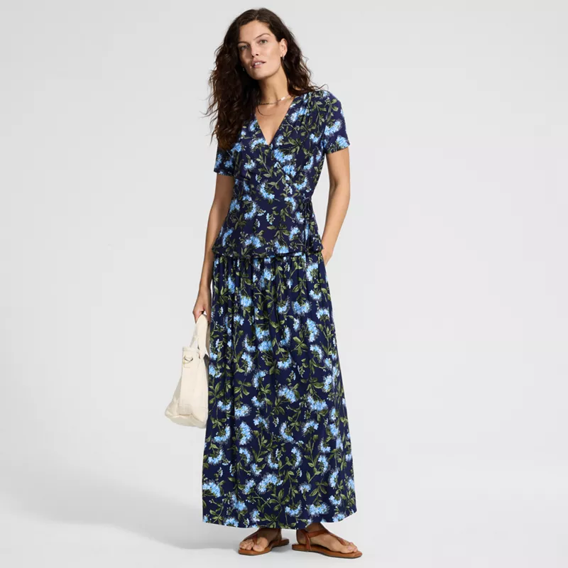 Women's Silky Knit Maxi Skirt, alternative image