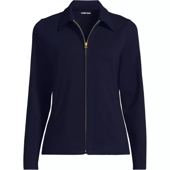 Women's Starfish Zip Front Collared Jacket - primary