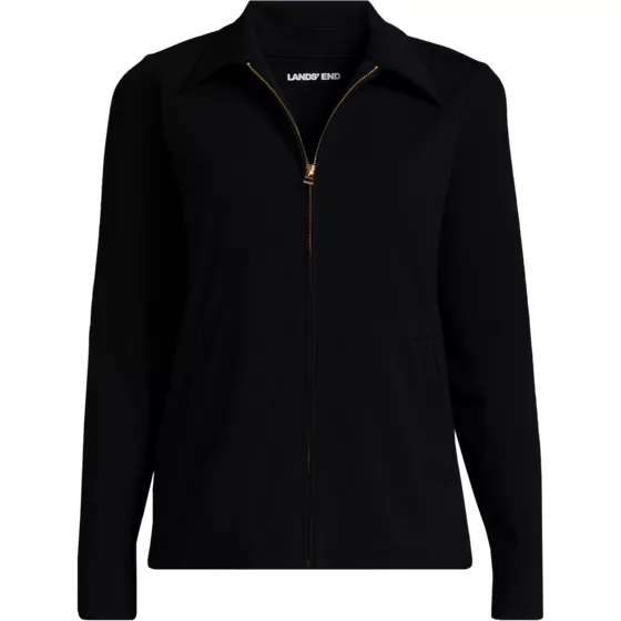 Women's Plus Size Starfish Zip Front Collared Jacket - primary