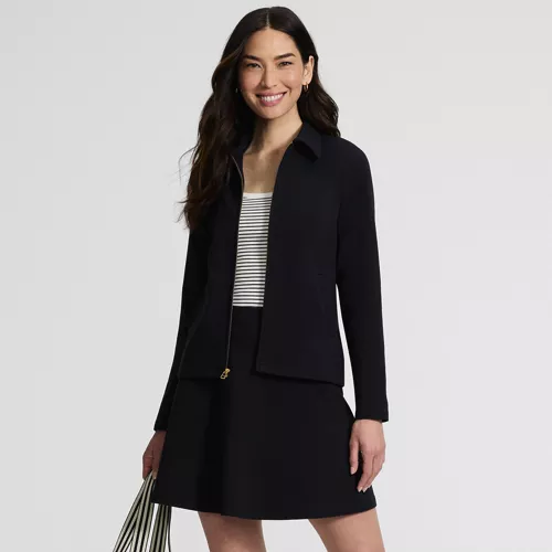 Women's Starfish Zip Front Collared Jacket, alternative image