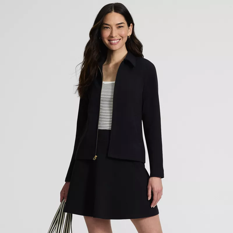 Women's Starfish Zip Front Collared Jacket, alternative image