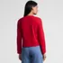 Women's Long Sleeve Starfish Cropped Crew Neck Cardigan, Back