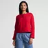 Women's Long Sleeve Starfish Cropped Crew Neck Cardigan, Front