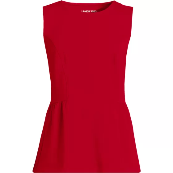 Women's Sleeveless Starfish Crew Neck Peplum Top - primary