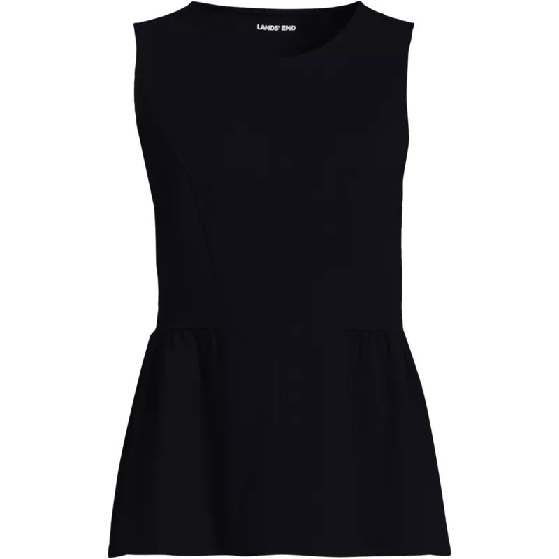 Women's Sleeveless Starfish Crew Neck Peplum Top, Front