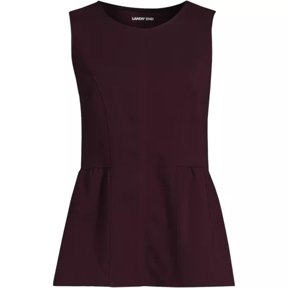 Women's Plus Size Sleeveless Starfish Crew Neck Peplum Top - primary